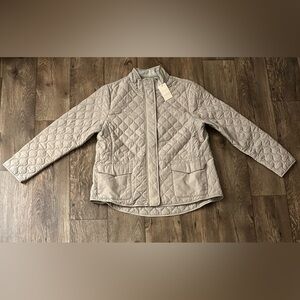 Peter Millar Blakely Quilted Wind Water resistant Jacket Womens Sz XL driftwood